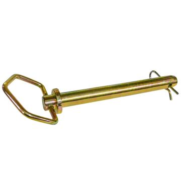 5/8 Dia x 6 Long Hitch Pin with Chain and Linchpin - Heavy Duty Steel for Secure Hitches and Axles