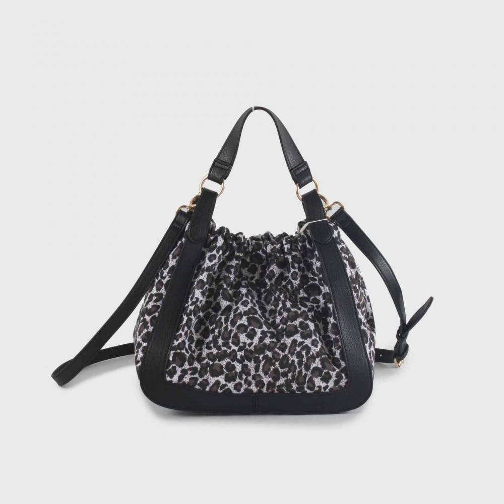 Sacos crossbody de cordão de leopardo para mulheres