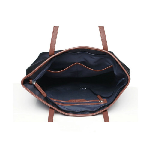 Fashion Unique Waterproof Pu Nylon Lady Tote Handbag