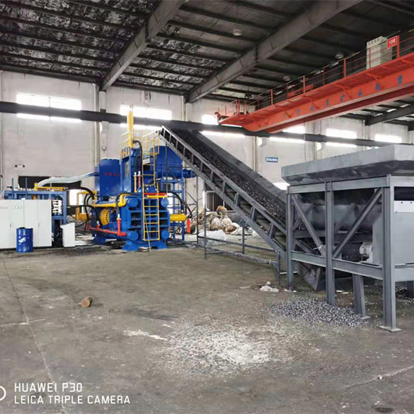 Steel Metal Chips Recycling Horizontal Scrap Briquetter