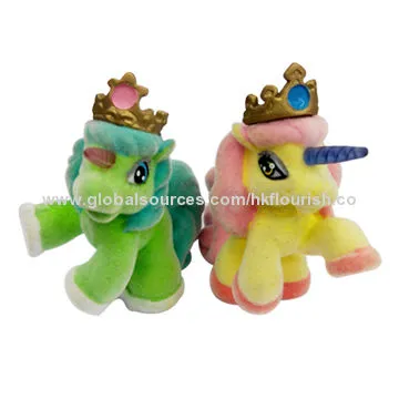 Hot toys eco-friendly PVC flocked pony in China