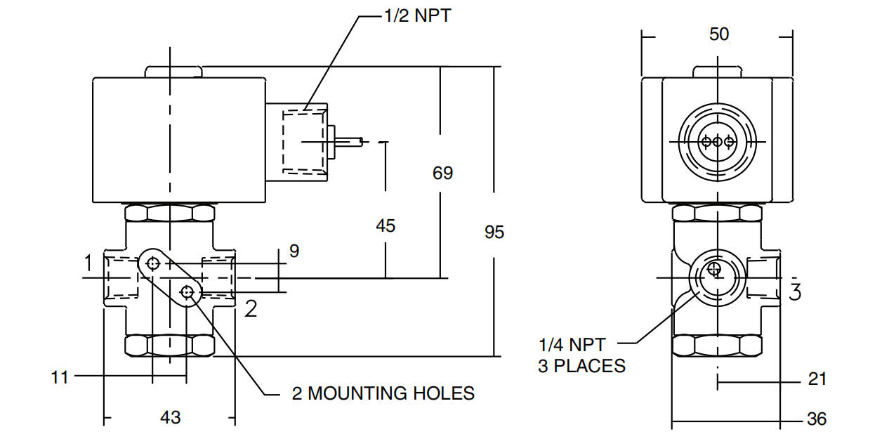 1/4'' NPT ASCO Type Quick Exhaust Solenoid Valve