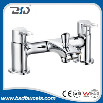 Modern bathroom deck mounted bath shower mixer brass chromed