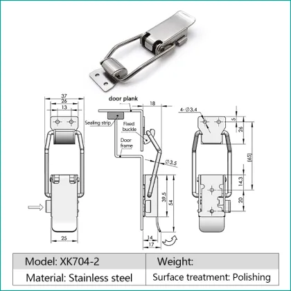 Self-Locking Heavy Duty Stainless Steel Toggle Latch Clamps