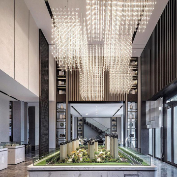 Custom Made Luxury LED Chandelier for Large Hotel Projects