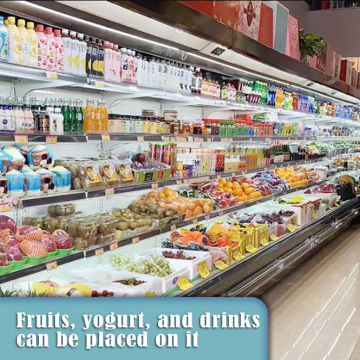 Supermarket open chiller fruit display air curtain refrigerator