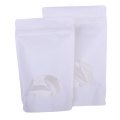 bolsas ziplock de papel kraft blanco con ventana