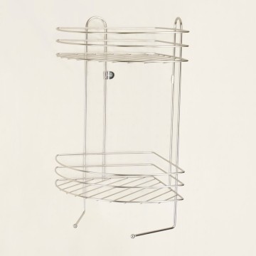 2 Tier Wall Mounted Stainless Steel Bath Basket