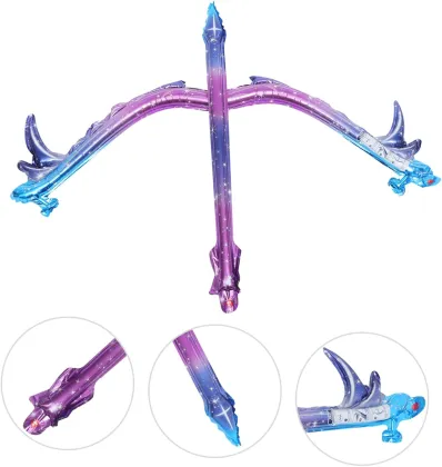 Purple bow and arrow aluminum foil balloon