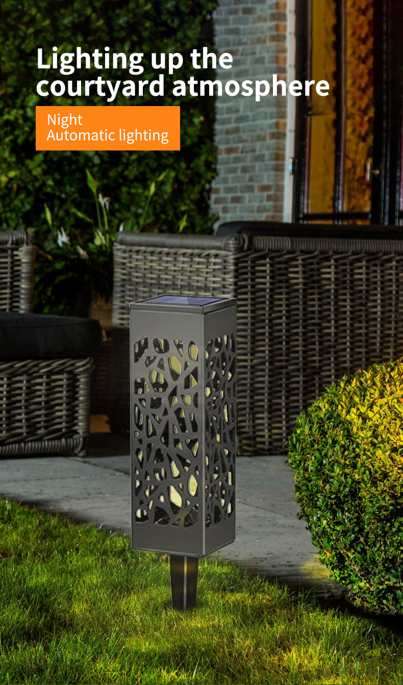 Ground plug solar garden light