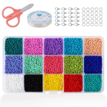3/4mm Glass Beads Beads Small Pony Beads Kit
