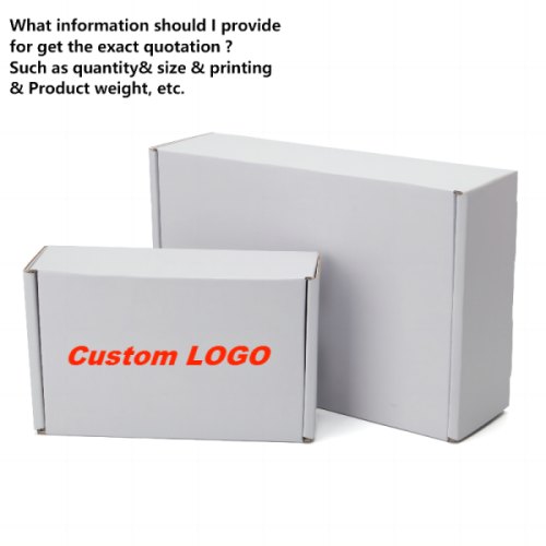 Custom Logo Printed Corrugated Shipping Boxes for Apparel