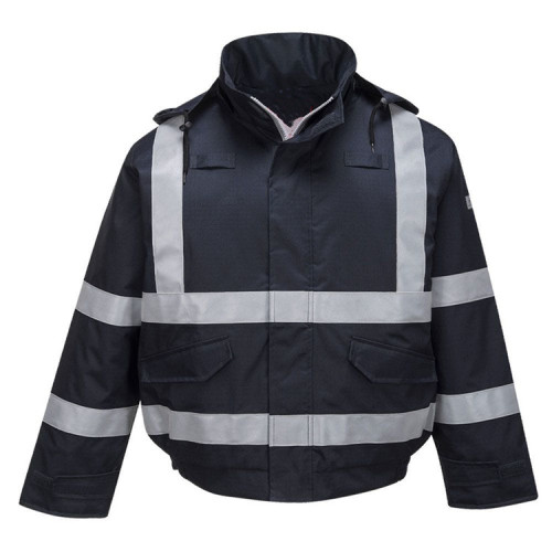 Customized Soft shell safety warm fleece reflective jacket