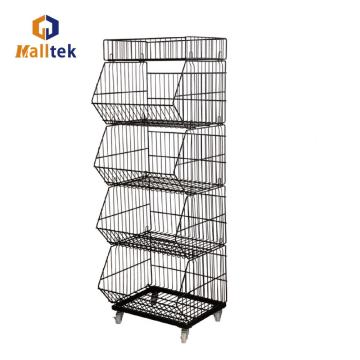 Cage di promozione metallica multi strato da 4 ruote