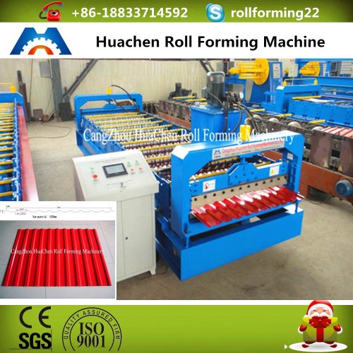 HC12 Automatic Corrugated Sheet Metal Panel Wall Roll Forming Machine Production Line