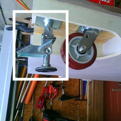 Vestil Floor Lock for Carts - 6 inch Heavy Duty Adjustable Height Kick Bar