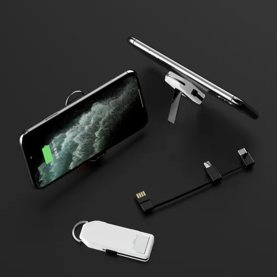 2021 Wholesale Portable Lazy Mobile Phone Holder Stand with USB Charger Cable