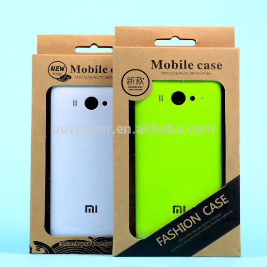 Brown kraft paper packaging box for phone case