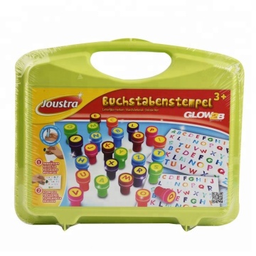 Non-Toxic Customizable Colorful Plastic Self-Inking Stamp Set for Kids