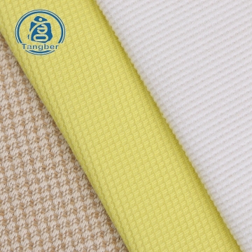 tela de jersey de punto de gofre de poliéster jacquard hacci