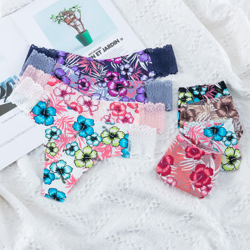 Eco-Friendly Floral Print Low-Rise Stretch G-Strings