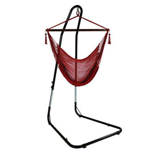 Green Rope Hanging Swing Caribbean chair for garden