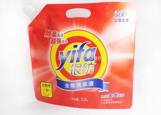 Square Detergent Stand Up Pouch With Spout For 2L Laundry D