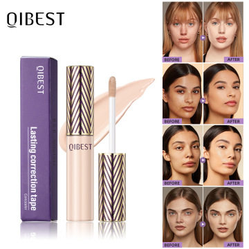 خفي Qibest: مقاوم للماء ، مقاوم للعروع ، أسس طويلة الأمد للتغطية الفورية ، علامات حب الشباب ، وتلاشي داكنة الدائرة - صيغة نباتية