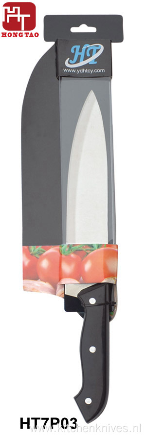 stainless steel chef knife with rivet