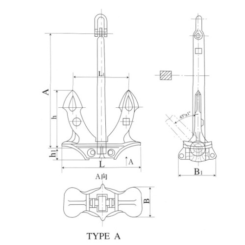 MARINE ANCHOR HIGH HOLDING POWER HALL ANCHOR(TYPE A/B/C)