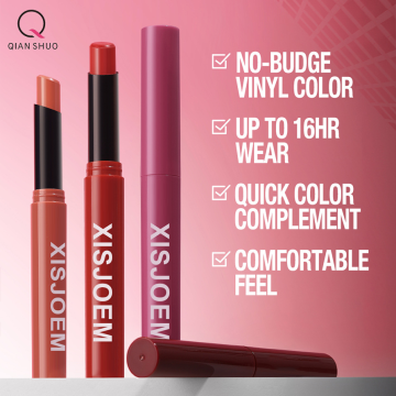 Lápiz labial de terciopelo mate que no se corre con 12 colores