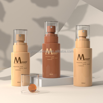Customized Silk Screen Printed Plastic Face Cream Bottle Pump Set (60ml/80ml/100ml)