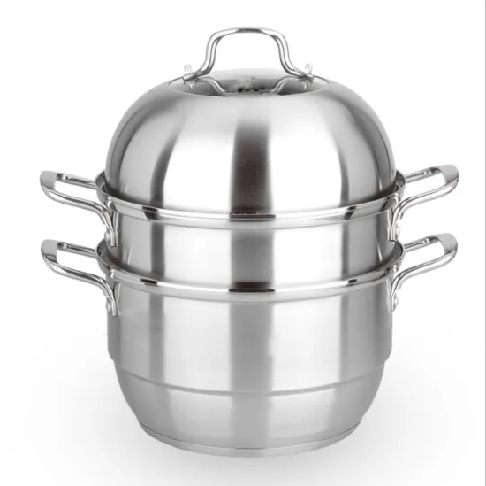 Stainless Steel Steamer Pots With Lid And Strainer