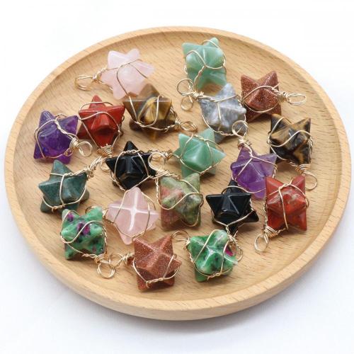 Merkaba Star Stone Pendants for Necklace Jewelry