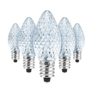 120 V E12 C7 LED Erdbeerfacettierte Weihnachtsfunklampen