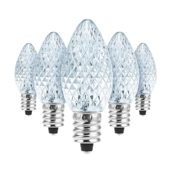 120V E12 C7 LED Strawberry Faceted Christmas Light Bulbs