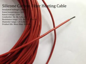 12k Carbon Fiber Silicone Heating Cable