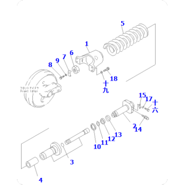 OEM manufacturer supply PC300/360-8M0 tensioning cylinder assembly 207-30-0037
