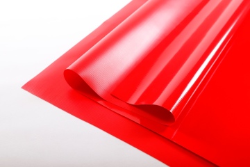 Tecido de tenda de PVC com cor vermelha