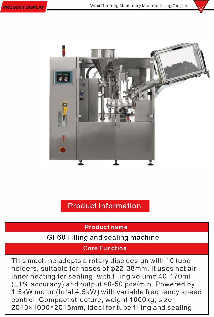 Tube Filling And Sealing Equipment