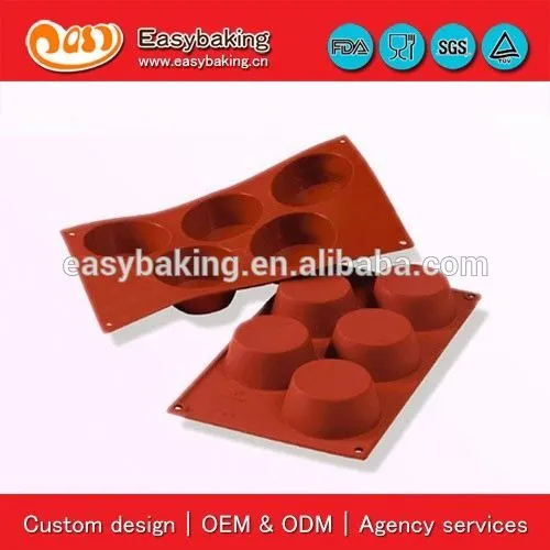 5 Cavities big muffin cake baking pans silicon bakeware