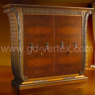 2014 new style luxurious chromplated gold European style wardrobe