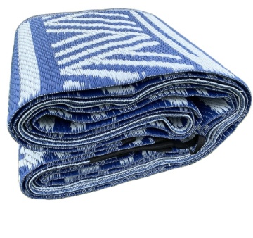 Black and White Polypropylene RV Mat Indoor Outdoor Rugs for Patios and Camping Clearance
