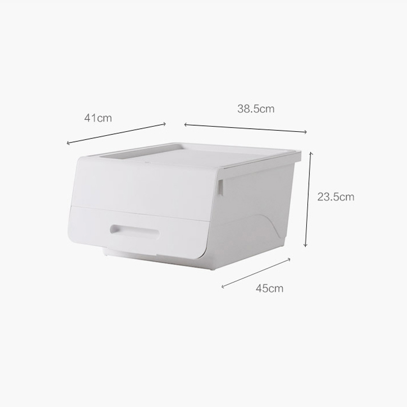 Flip storage box plastic household wardrobe clothes sundries plastic storage bin children's toy snack organizer box mx9201726