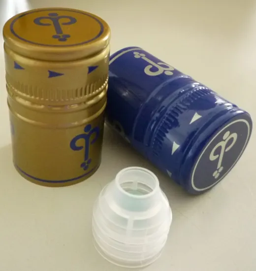 bottles and caps with liner