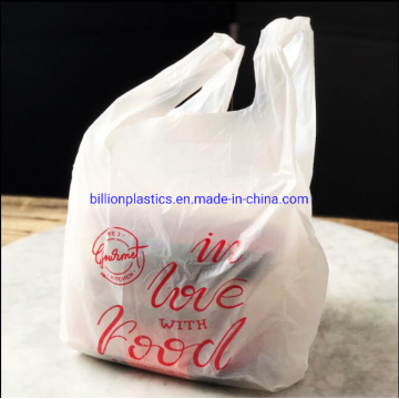 Distributors Company Plastic Food Bag Supermarket Plastic Bag Printed Vest Handles LDPE/HDPE Shopping Plastic Bags with Own Logo