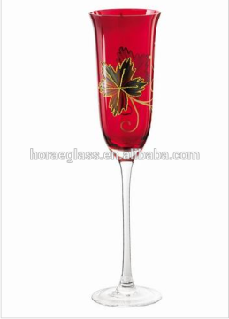 wholesale champagne glass drinking glass /red wine glass with handmade painted