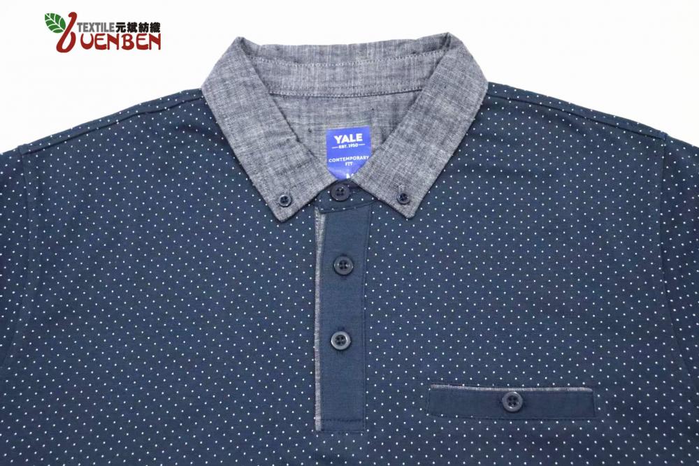 Men's Jersey Printed Oxford Collar Shirt