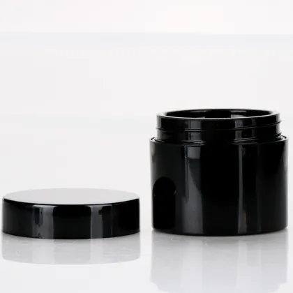 Customized Matte Black Plastic Skin Care Packing Jar - UV Gel Jar
