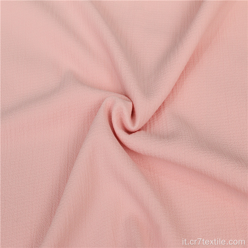 Tessuto per camicette per ragazze in chiffon tinto rosa baby
